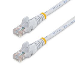 Cable de 3m Blanco de Red Fast Ethernet Cat5e RJ45 sin Enganche, Cable Patch Snagless, Extremo Secundario  1 x RJ-45 Network