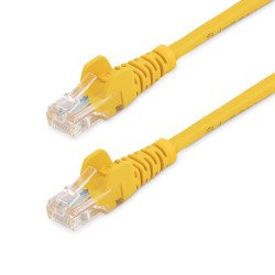 Cable de Red de 0.5m Amarillo Cat5e Ethernet RJ45 sin Enganches, Extremo Secundario  1 x RJ-45 Network, Male, Cable de conexi