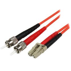 Cable adaptador de Red StarTech.com - LC, ST, Macho Macho, Rojo, 5 m