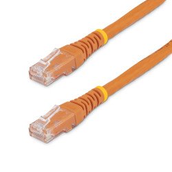 Cable de red StarTech.com - 10.7 m, RJ-45, RJ-45, Macho Macho, Naranja