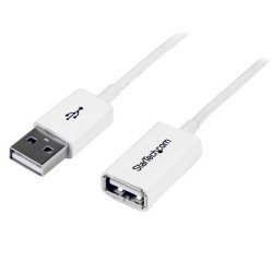 Cable de extensión StarTech.com - 1 m, USB A, USB A, Macho hembra, Color blanco