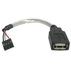 Cable adaptador extensor USB StarTech.com USBMBADAPT - USB A, USB A, Hembra hembra, Gris