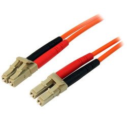 Cable Red Multimodo Dúplex Fibra Óptica StarTech.com 50FIBLCLC2 - 2 m, LC, LC, Macho Macho, Naranja