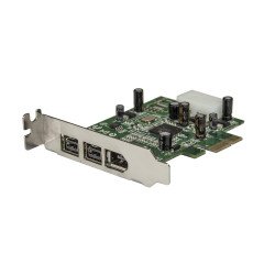 Adaptador Tarjeta FireWire PCI-Express Bajo P StarTech.com PEX1394B3LP - PCIe, 800 Mbit s, Alámbrico