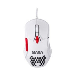 Mouse gamer nasa by TechZone ns-gm04 alámbrico LED RGB blanco