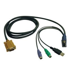 Cable Combinado USB PS2 para KVM NetDirector B020-U08 U16, 3 m [10 pies] - El juego de cable para KVM de 3.05 m [10 pies] P778-0