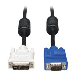 Cable para Monitor DVI a VGA, Cable de Alta Resolución con RGB Coaxial (DVI-A a HD15 M M), 1.83 m [6 pies] - El cable DVI a VGA