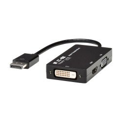 Adaptador Convertidor Todo en Uno DisplayPort a VGA DVI HDMI, DP ver 1.2, 4K 30 Hz HDMI - Ya no más andar cargando adaptadores s