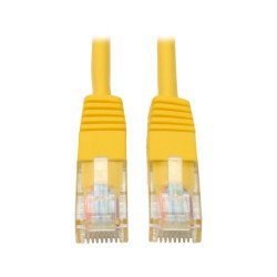 Cable Patch de Red Moldeado Snagless Cat5 Cat5e UTP RJ45 M M Amarillo de 2.13 m [7 pies] - Categoría 5 - 350 MHz 1 Gbps - 2.13 m