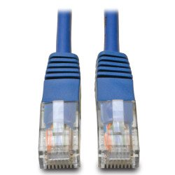 Cable Patch de Red Moldeado Snagless Cat5 Cat5e UTP RJ45 M M Azul de 0.3 m [1 pie] - Categoría 5 - 350 MHz 1 Gbps - 0.30 metros