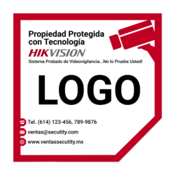 Calcomanías Propiedad Protegida Videovigilancia (Paquete con 15)