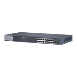 Switch Gigabit PoE+, Monitoreable, 16 Puertos 1000 Mbps PoE+, 1 Puerto 1000 Mbps de Uplink, 1 Puerto SFP, Configuración Remota d
