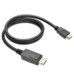 Cable Adaptador DisplayPort 1.2 a HDMI, DP con broches a HDMI (M M), UHD 4K, 91.4 cm [3 pies] - El Cable Adaptador DisplayPort a