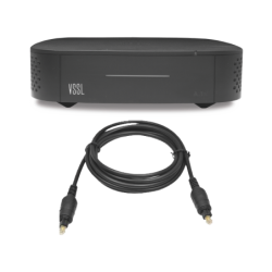 Amplificador una zona de 2 canales, 50 w por canal, con cable toslink incluido, transmisión por Chromecast, airplay, Alexa cast,