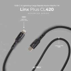 Cable USB C a Lightning Linx Plus CL420 Acteck
