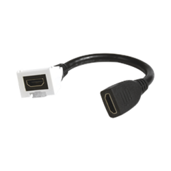 Adaptador HDMI con pigtail hembra-hembra, para vídeo 720, 1080p, 4k UHD compatible con faceplates max siemon de 2 salidas, color