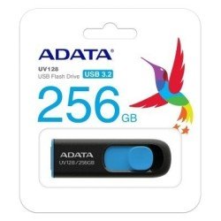 Memoria USB Adata AUV128-256G-RBE, negro, azul, 256 GB, USB 3.2 gen1