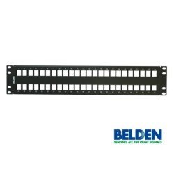 Panel de parcheo Belden ax103115 de 48 puertos, 2u, negro (vacío)