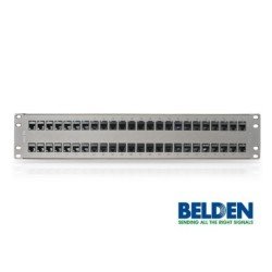 Panel de parcheo Belden ax103256 de 48 puertos 2 unidades de rack precargado