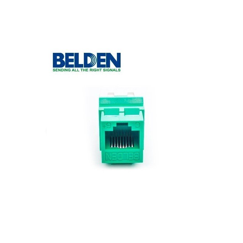 Conector Jack Belden AX104192 RJ45 cat6 568a/b color verde keyconnect
