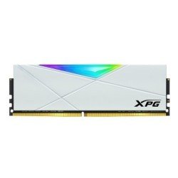 Memoria RAM Adata Spectrix D50, 32GB kit (2x16gb), DDR4, 3200 MHz, UDIMM, con iluminación RGB. Disipador blanco
