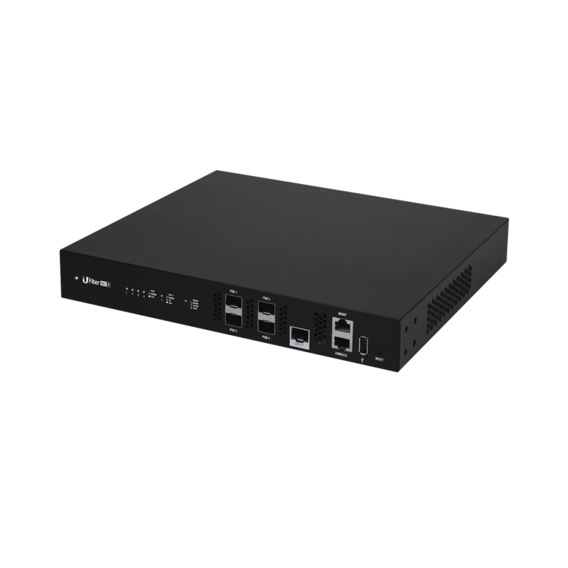 Ufiber gpon olt, terminal de línea óptica hasta 512 onus concurrentes, con 4 puertos SFP gpon + 1 puertos SFP+ 10 g