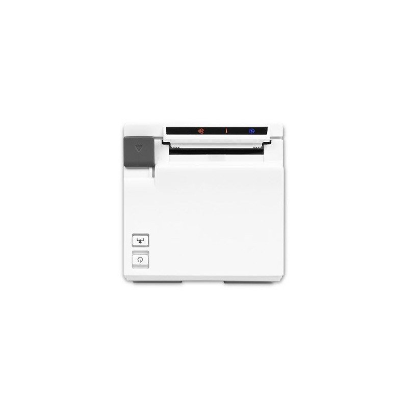 Miniprinter Epson TM-M10-021, térmica, 58 mm, USB, red, NFC, recibo, autocortador, MPOS, blanca