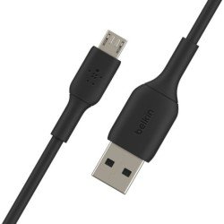 Cable Micro-USB A, Belkin CAB005BT1MBK, 1 m, USB A a Micro-USB A, Negro