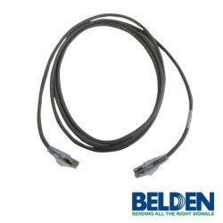 Patch cord UTP categoría 6a Belden CAD1108007 diámetro reducido 28 AWG CMR gris 7ft 2.1 m