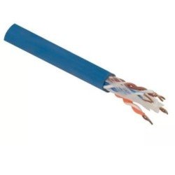 Cable UTP wam Cat 6-azul - 305 m, azul, interior, aleación de cobre y aluminio