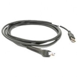 Cable de datos Zebra - 2, 1 m, USB A, Macho/Macho, Gris