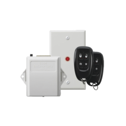 Receptor universal con conexión directa al keybus del panel de alarma con relevador auxiliar para abrir puertas de cochera o apl
