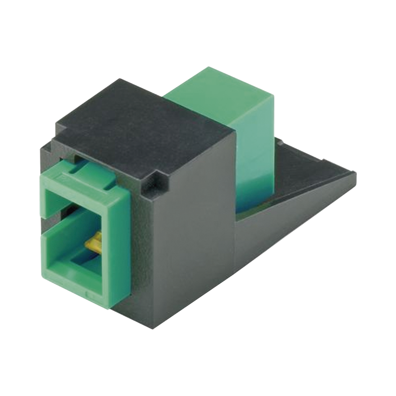 Módulo acoplador SC, APC simplex, para fibra óptica monomodo OS1, OS2, tipo mini-com, color negro