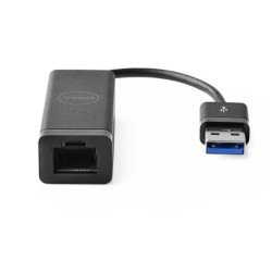 Adaptador Dell USB 3.0 a Ethernet RJ-45, Macho/Hembra, Negro