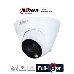 Dahua IPc-hdw1239t1-led-s4 - cámara IP domo full color 2 megapixeles, lente de 2.8mm, 110 grados de apertura, luz blanca de 15 m