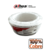 Bobina de 100 m de cable UTP Cat5e, 100% cobre, color blanco, ideal para video y redes