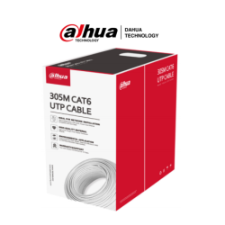 Bobina de cable UTP 100% cobre, categoría 6, color blanco, interior, 305 metros, redes, video