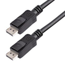 Cable de 5m DisplayPort 1.2 - Cable DisplayPort 4K x 2K Ultra HD - Cable DP a DP para Monitor - con Conectores DP con Pestillo