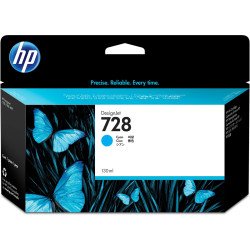 Cartucho HP 728, Cian, 130 ml, para DesignJet T830, T730