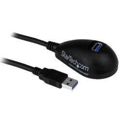 Cable de extensión StarTech.com - 1, 5 m, USB A, USB A, Macho/hembra, Negro