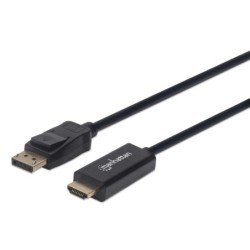 Cable DisplayPort a HDMI Manhattan 152679 - 1.8 m, DisplayPort, HDMI, Negro, Macho/Macho