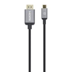 Cable adaptador Manhattan, USB-c a HDMI de 4k@60hz, USB-c macho a HDMI macho, 1 m (3 pies), contactos chapados en oro, func