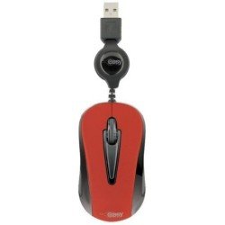 Mini mouse óptico retráctil Easy Line rojo USB compatib.con Windows xp, vista, 7/mac os
