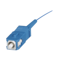 Pigtail de fibra óptica SC simplex, monomodo OS2 9/125, 900um, color azul, 1 metro