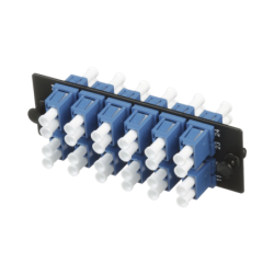 Placa acopladora de fibra óptica fap, con 12 conectores LC dúplex (24 fibras), para fibra monomodo os1, OS2, color azul