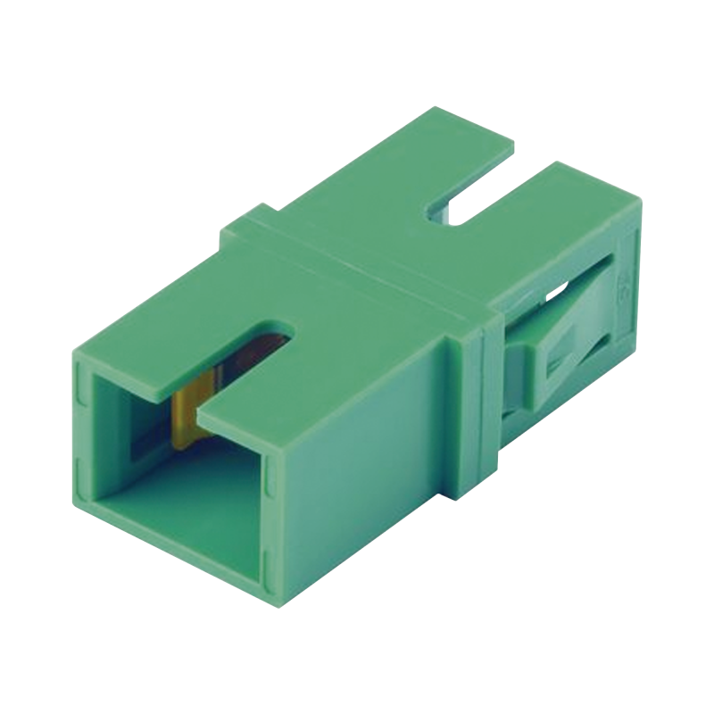 Módulo acoplador SC, APC simplex, para fibra monomodo, color verde
