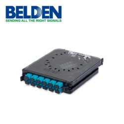 Cassette ecx para fibra óptica Belden fc3x12ldfs 12 puertos 24 fibras multimodo OM3 LC dúplex aqua