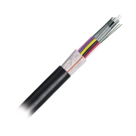 Cable de fibra óptica 6 hilos, OSP (planta externa), no armada (dieléctrica), mdpe (polietileno de media densidad), multimodo OM