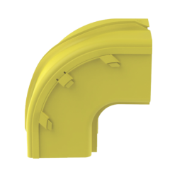 Bajada vertical exterior de 90º, para uso con canaletas 6x4 fiberrunner, color amarillo