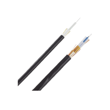 Cable de fibra óptica de 12 hilos, monomodo OS2, interior/exterior, loose tube 250um, no conductiva (dieléctrica), OFNP (plenum)